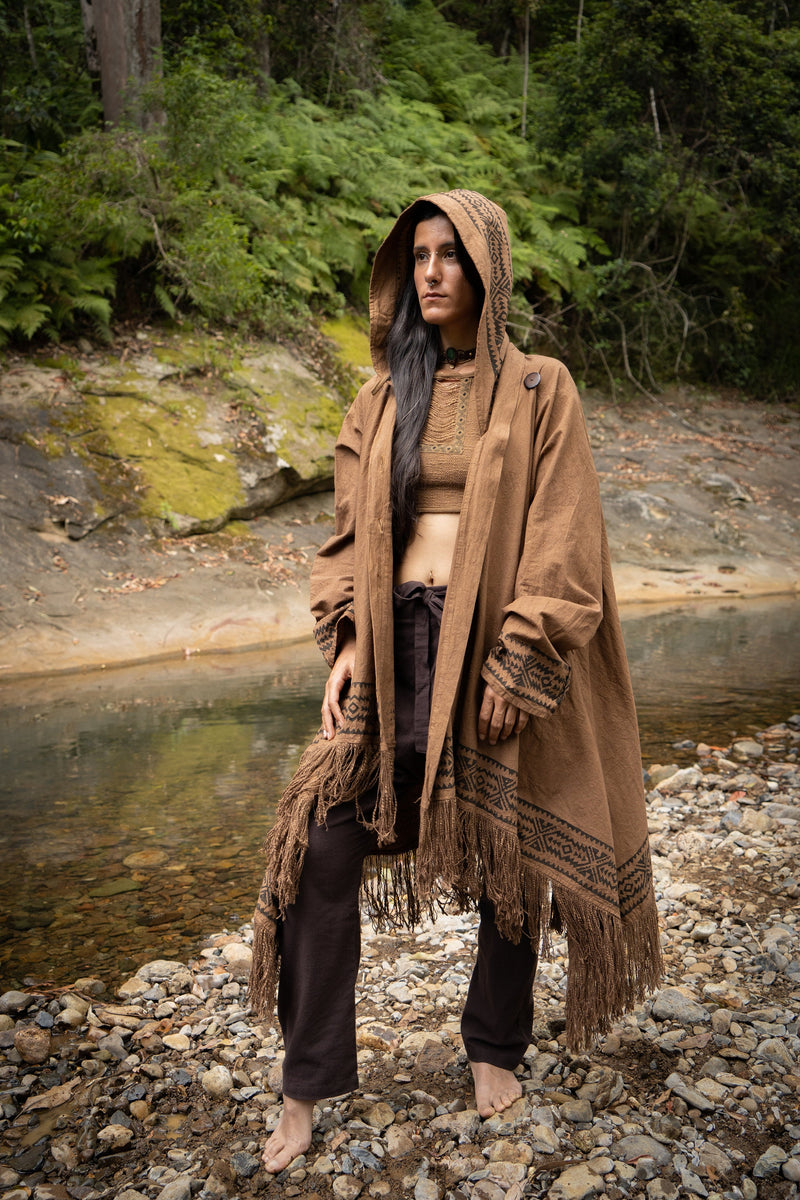 Womens hooded cloak jacket sales